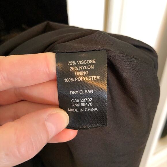 NWT House of Harlow Black Velvet Mini Dress with Crystal Straps - Picture 8 of 8